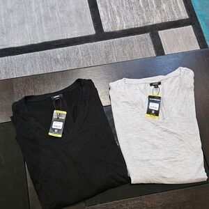 Two Long Sleeve Womens V-Neck Shirts